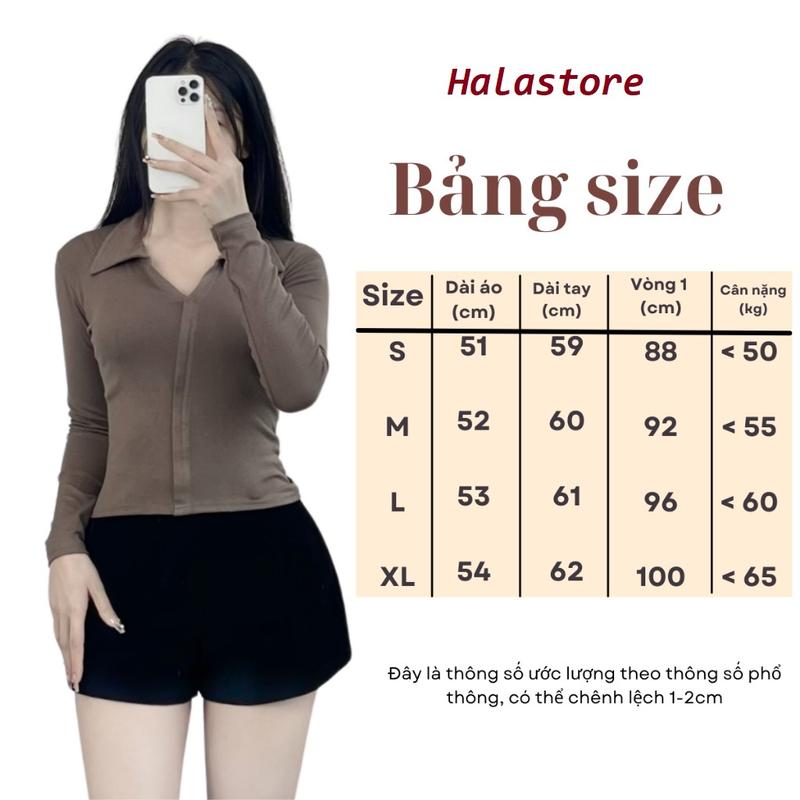 Áo Thun Nữ Dài Tay Cổ Bẻ Xẻ Ngực Chất Cotton Form Ôm Bigsize355T - Top, Women 4