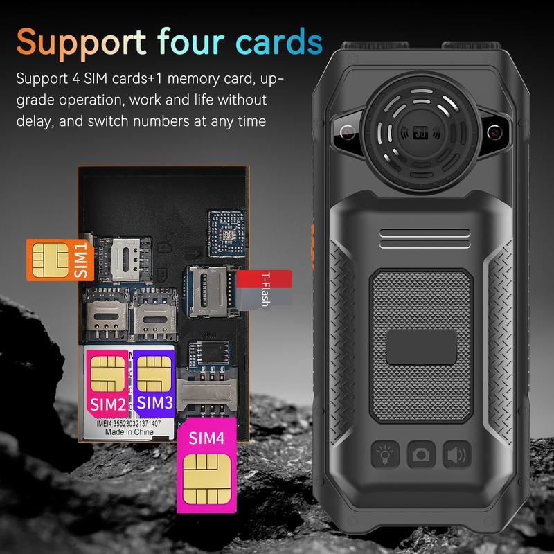 Product Introduction of [1 year warranty]Popular sagem handphone,Long Battery Life Quad SIM Quad Standby Military Large Font Super Loud Electric Dominant Phone Suitable for Elderly/Students,mobile phones,telefon 100 3