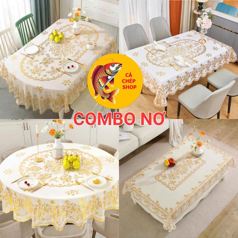 FREESHIP Khăn trải bàn PVC Ren Hoa Dập Nổi - HÀNG LOẠI 1