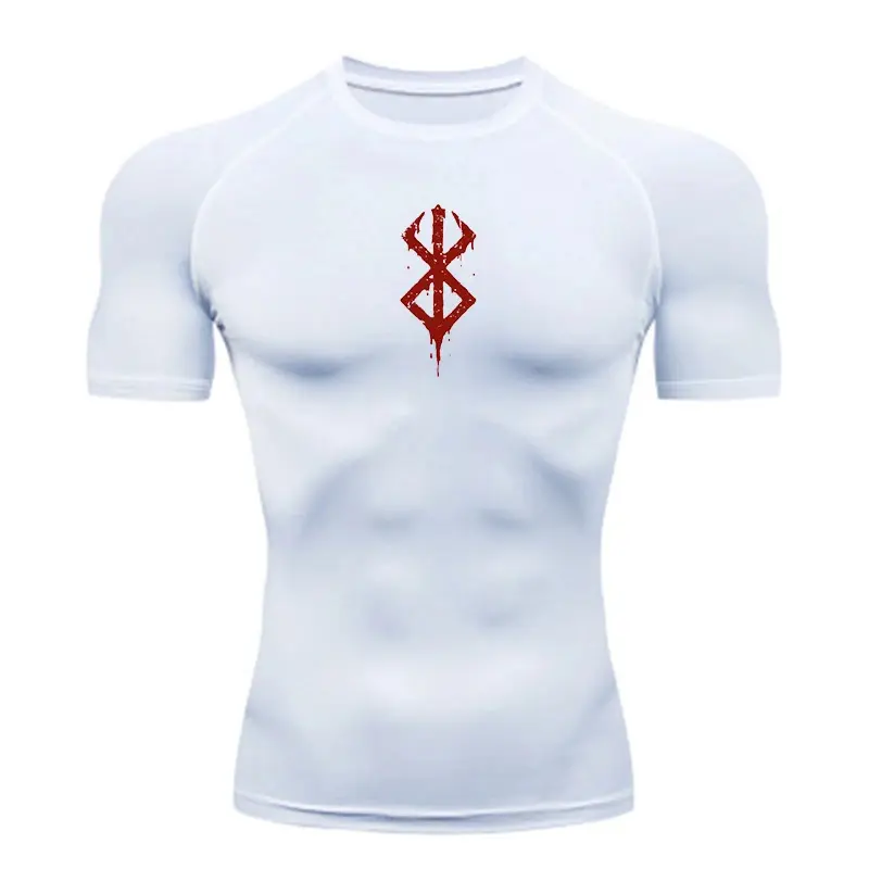 Summer Sports Tops Quick Dry Men's Compression Shirt Short Sleeve Second Skin Gym Workout Short Fitness Running T-Shirt Men Wear 3
