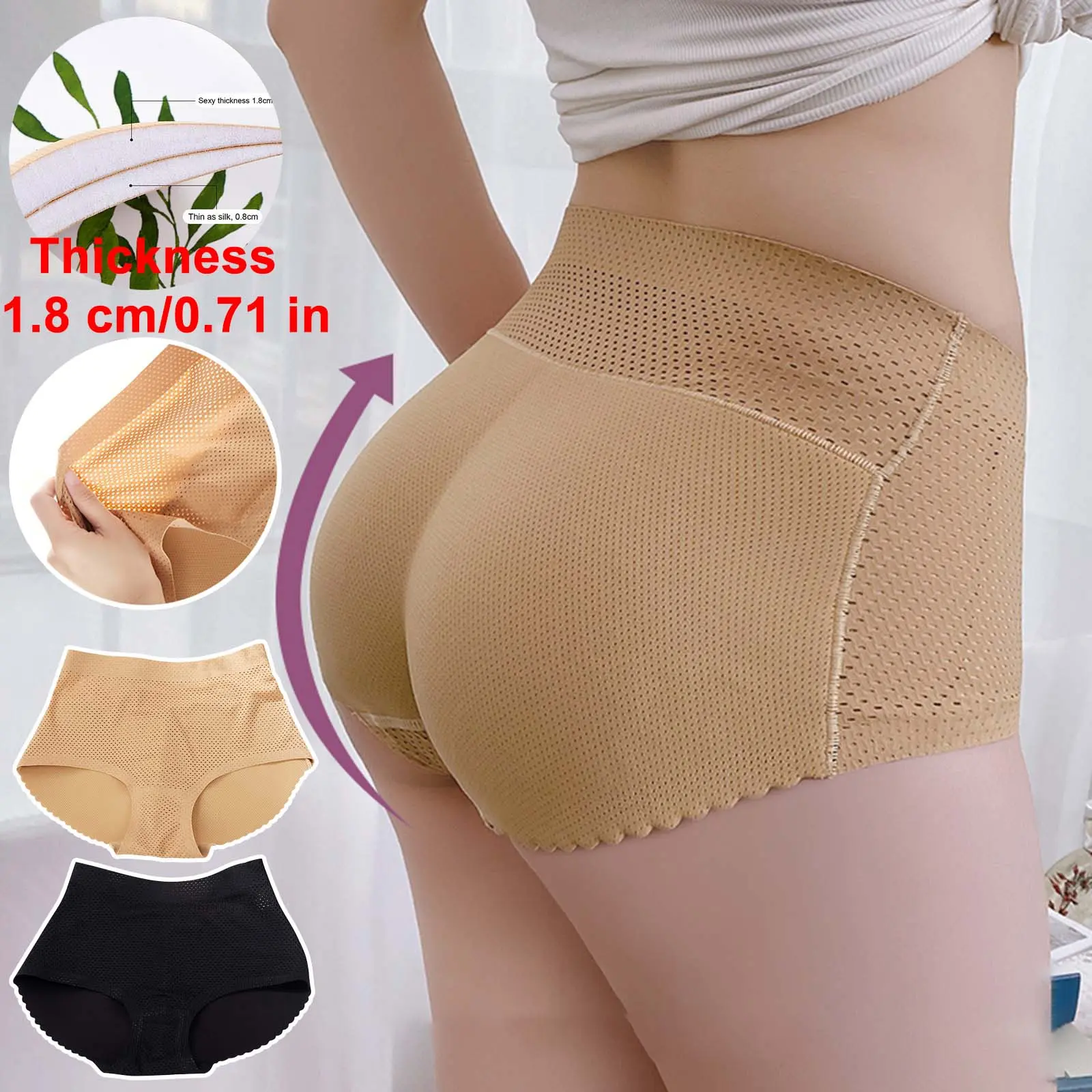 Quần Lót Đệm Mông, Dành Cho Nữ, Đồ Lót Hông Có Đệm, Định Hình, Nâng Mông, Quần Lót Nâng Mông, Quần Lót Đệm Giả