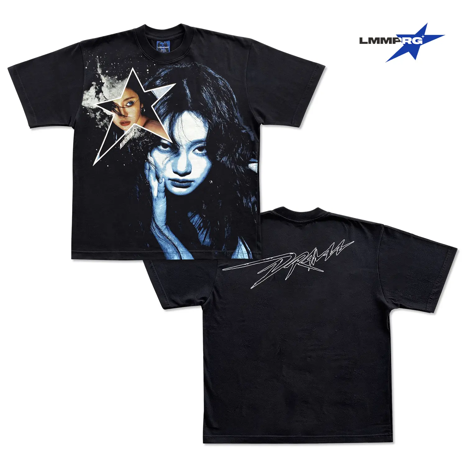 KAOS BAJU KPOP NINGNING AESPA OVERSIZE | Vintage Bootleg Rap Tee | LA MAMMA PREGA | LMM PRG