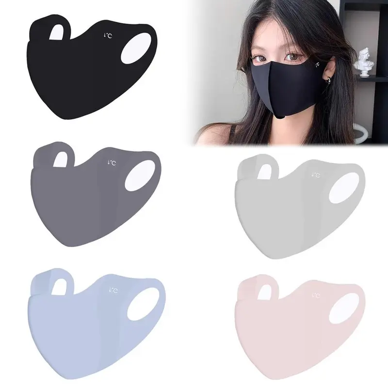 Mặt Nạ Lập Thể, Không đường May, Dành Cho Nữ, Chống Nắng UV, Phong Cách Hàng Ngày Mùa Hè, Thoáng Khí Bằng Lụa, B6M6 3