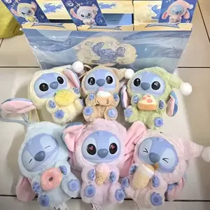 Nwe Stitch Eat Some Thing Before Sleep Series Vinyl Blind Box Bag Pendant Cute Doll Mystery Box Toy Kid Adult Gift
