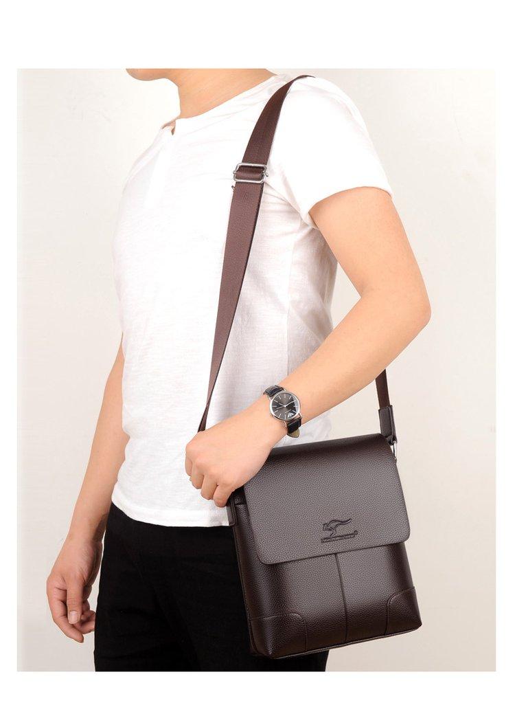 Product Introduction of PU Leather Men Crossbody Bag Waterproof Large Capacity Shoulder Bags For Boys Trendy Design Messenger Bags 13