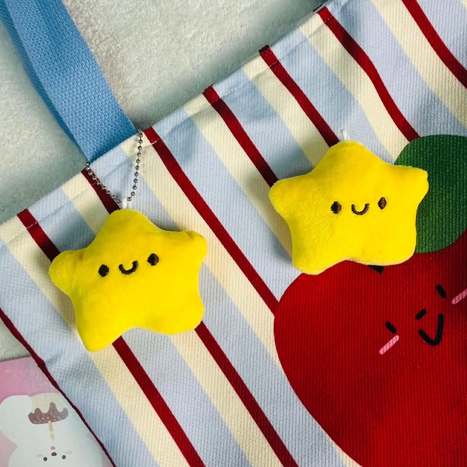 Cute girl plush star doll pendant doll keychain accessories backpack pendant