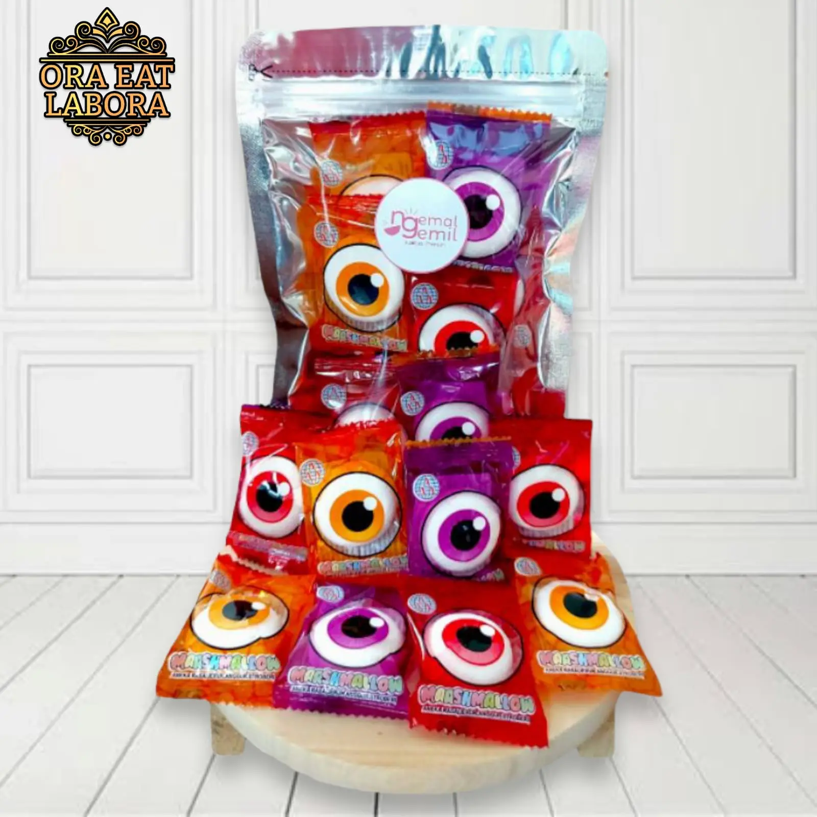 Marshmallow Bola Mata Viral Marshmallow Eyeball Aneka Rasa Buah Kualitas Premium - Ora Eat Labora