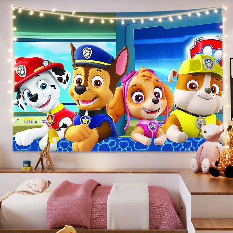 Product Introduction of Cartoon Anime Paw Patrol Hanging Cloth Children Room Bedroom Wall Dress up Cute Hanging Cloth Wall Decoration 28