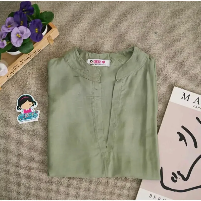 DARCY VNECK OVERSIZE SHIRT BAHAN KATUN RAYON DIAMOND 7