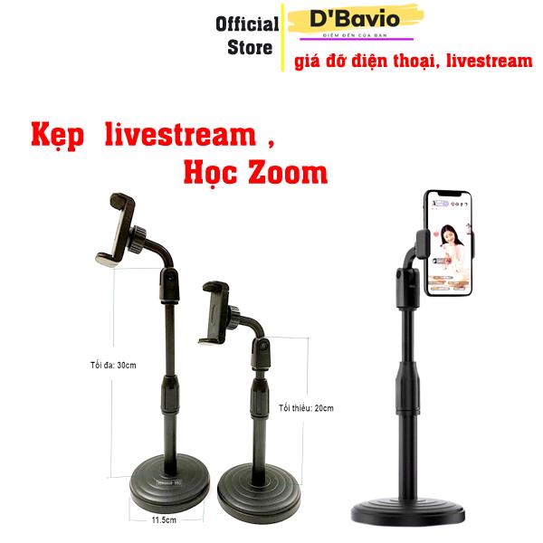 Kẹp điện thoại livestream xoay 360 độ dùng để ghi hình quay video và học zoom - Dbavio