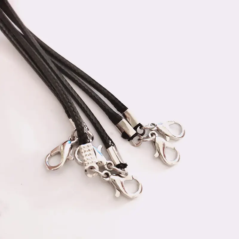 Dây Vòng Cổ Mặt Dây Chuyền, Da Đen, Phụ Kiện Vòng Cổ, Bán Buôn, Dây Da, Mặt Dây Chuyền, Thích Hợp Cho Vòng Cổ 2