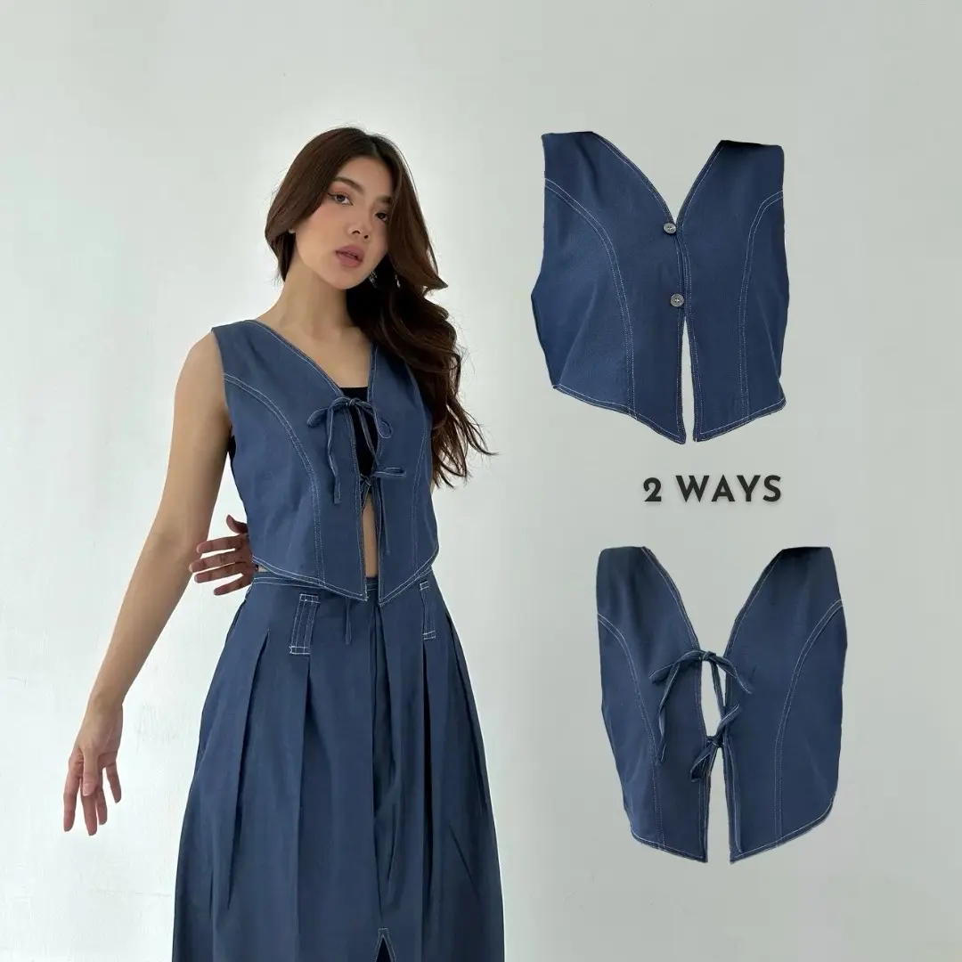 JO VEST - Vest Rompi Wanita Atasan Top Murah Halter Neck Tank Top Summer Posha Panjang