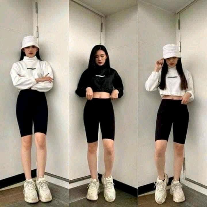 sét 5 Quần legging lửng cho nữ co giãn 4 chiều