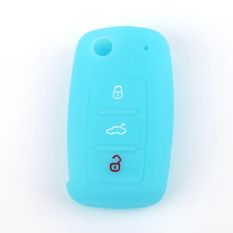 Silicone Car Key Case, Car Key Protector, Car Key Protective Cover, Key Case for Volkswagen Bora, Lavida, Touran, Tiguan, Passat and Octavia Cars 7