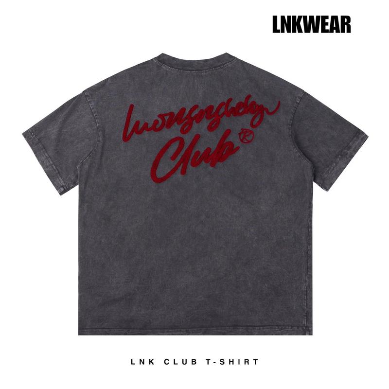 { BST 2025 } ÁO THUN WASH FORM RỘNG THÊU XÙ LNK CLUB 6