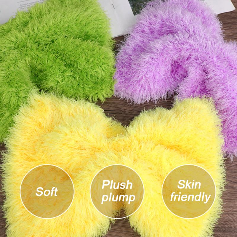 Product Introduction of 98g/Roll Double-Sided Fluffy Knitting Yarn DIY Hat Scarf Sweater Winter Warm Crochet Thread DIY Sewing Accessories 18