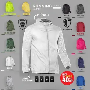 Jaket Olahraga Pria Wanita Sepeda Lari Running Pembakar Lemak Original Parasut Jaket Olahraga Parasut Lari Jogging Sepeda Running Sport Pria Wanita Jaket prasut running Jaket olahraga Jaket sauna pelindung sinar uv