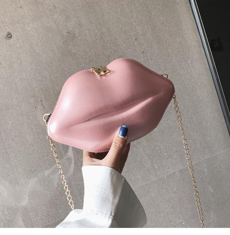 Product Introduction of Fashion Korean style chain lip small bag ins super hot women's bag all-match mini shoulder messenger bag 21