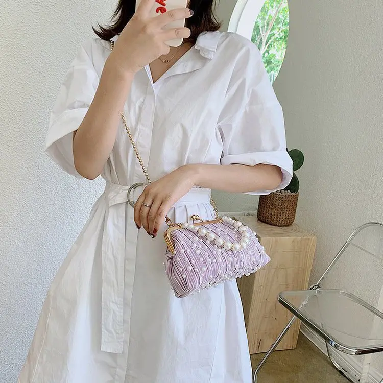 Nionbag Tas Selempang Wanita Tas Bling Mutiara Random CR7492 4