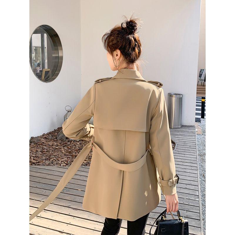 Áo khoác ngoài Nhỏ nhắn Phong Cách Hepburn, Màu Kaki, Dành Cho Nữ, Bộ Sưu Tập Xuân Thu 2024, Phong Cách Hàn Quốc, Thanh Lịch, Áo Khoác Thời Trang Cao Cấp 5