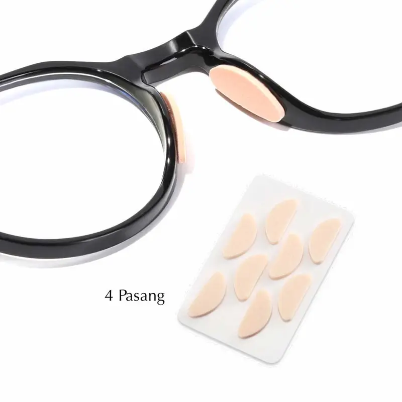 8 Pcs Stiker Kacamata Penyangga Hidung Pencegah Turun - Non Slip Silicone - Nose Pad Model B Group 3