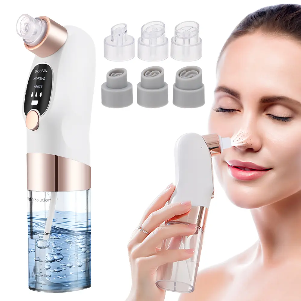 Upgraded Small Bubble Blackhead Remover Rechargeable Water Replenishment Negative Suction Pore Acne Cleaner Beauty Instrument black  pores  removal  vacuum