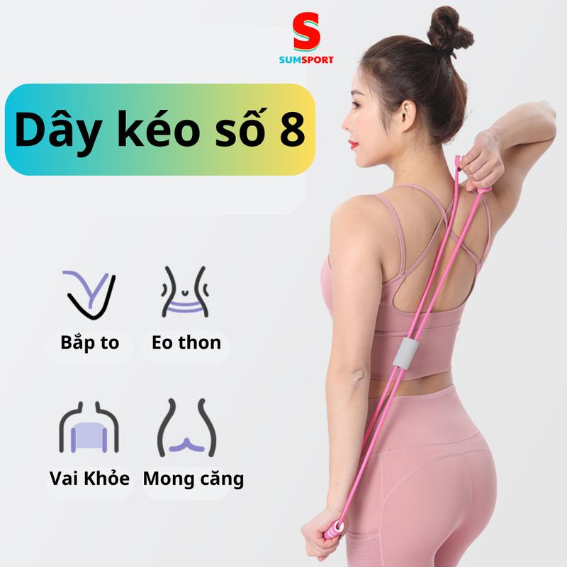 Dây Kéo Đàn Hồi Số 8, Dây Đàn Hồi Tập Tay,Tập Vai, Dây Kháng Lực Tập Gym Dành…
