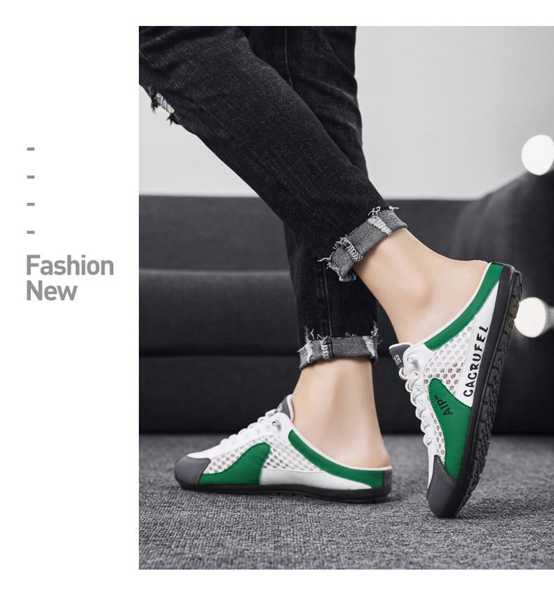 Product Introduction of รองเท้าแตะครึ่งฤดูร้อนสำหรับผู้ชาย, วัสดุตาข่ายระบายอากาศ, สไตล์สลิปออน, รองเท้าไม่มีส้นกลางแจ้ง, อินเทรนด์และหลากหลาย, พื้นนุ่ม, เหมาะสำหรับโอกาสลำลอง, Tods 9