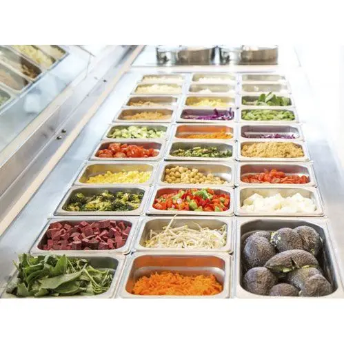 Khay inox đựng topping thạch size 1/3 (32,5*17,5) inox 304 cao cấp 2