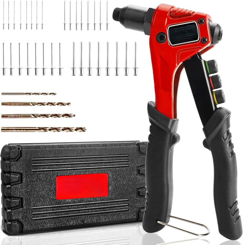 Pop Rivet Gun Kit with 200 Blind Rivets, Upgraded Manual Single ...