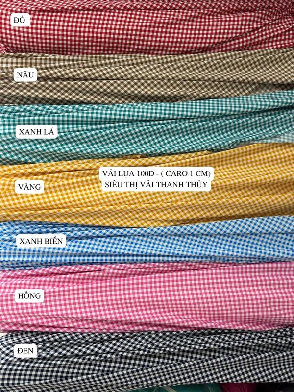 VẢI LỤA CARO [1 CM] - DÒNG VẢI THÔNG DỤNG - 1 MÉT X 1M5
