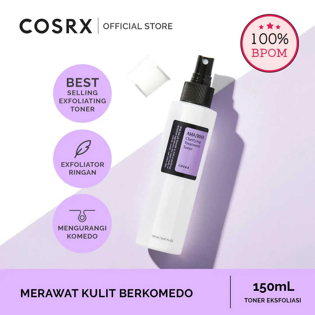 Cosrx AHA BHA Clarifying Treatment Toner 150ml Melembutkan Facial