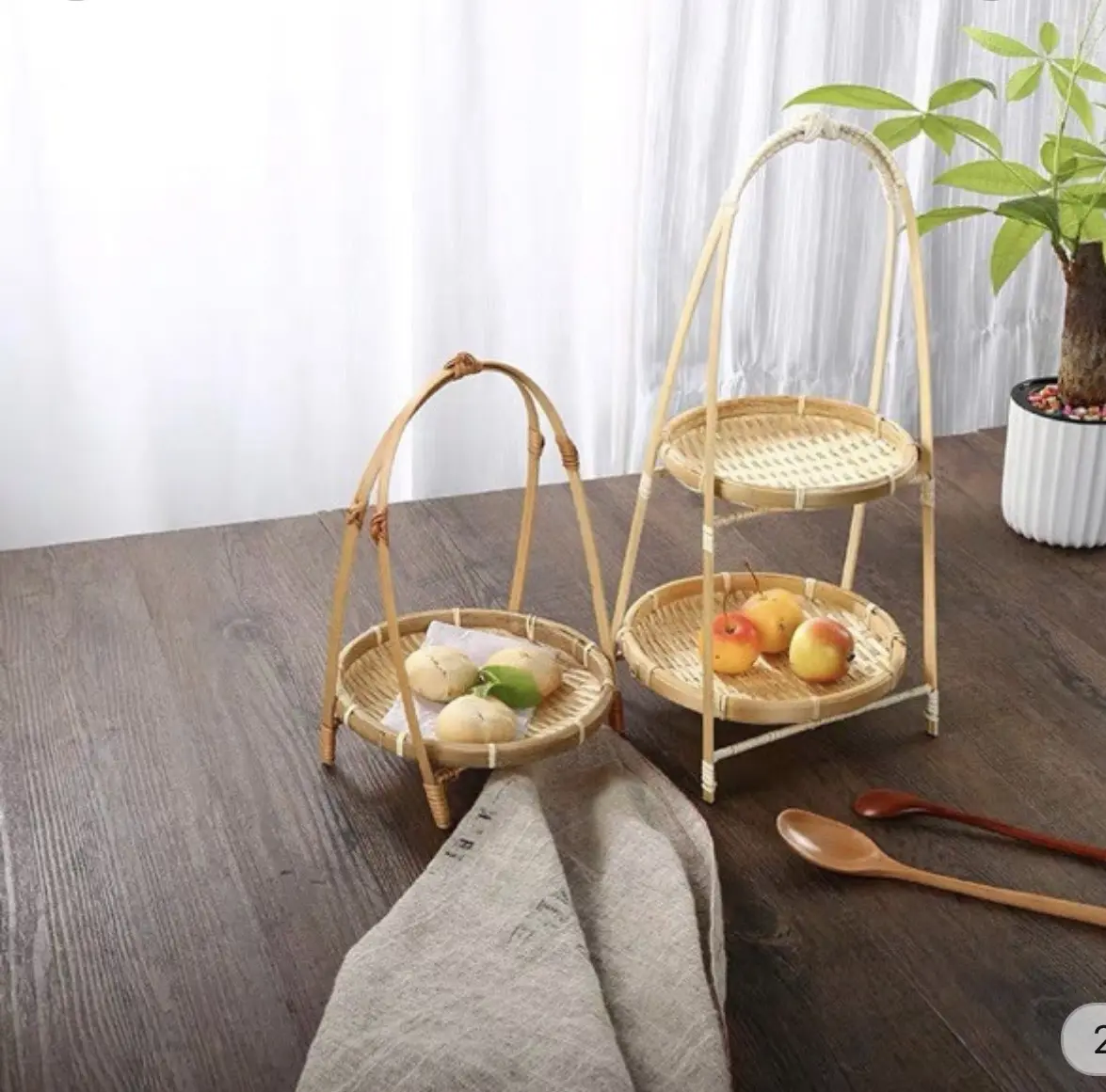 Kệ mẹt tre 3 tầng  chính hãng ( MÂY VIỆT )