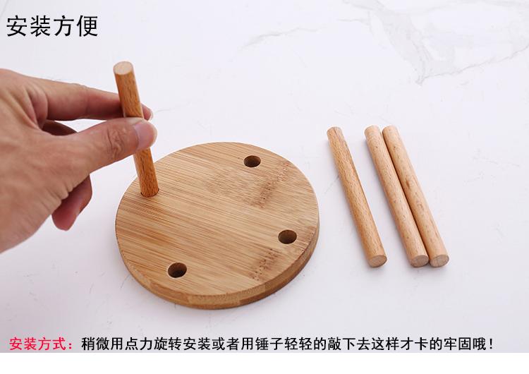 Product Introduction of Bamboo Wooden Cup Storage Rack Creative Round DIY Household Cup Holder For Disposable Paper Cup Counter Desktop Storage Rack 18