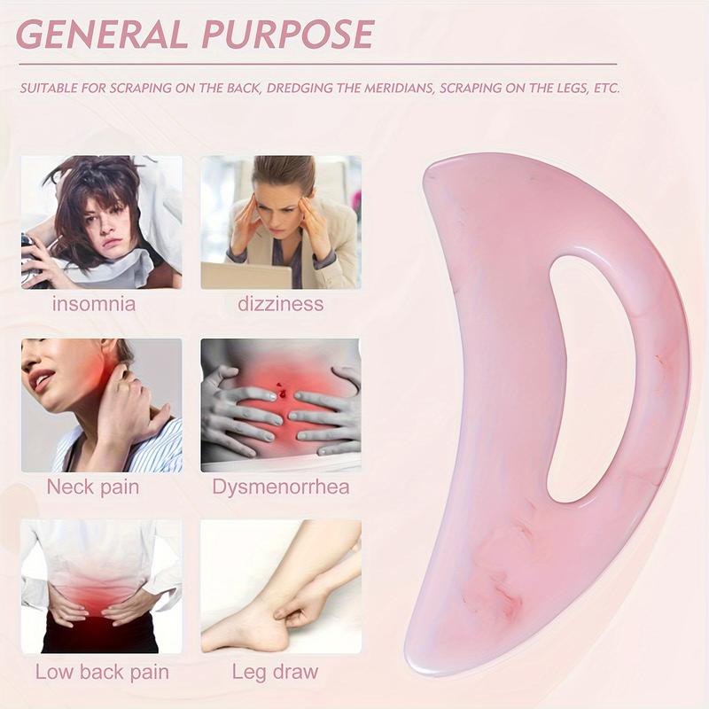 Product Introduction of 1pc Gua Sha Massage Tool With Handle, Resin Larger Gua Sha Scraping Tool, For Back Neck Face Leg Massage 5