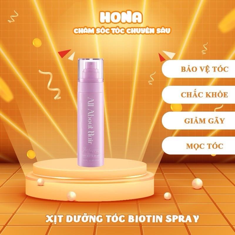 Xịt Tóc Biotin All About Hair 120ml Nuôi Dưỡng Da Đầu và Kích Mọc Tóc Cho Nữ