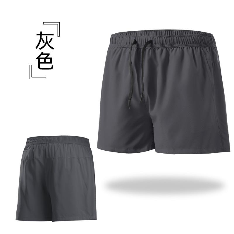 Summer Fitness Shorts Men's Running Training Quarter Pants Casual Fitness Large Size Quick-Drying Double-Layer Sports Shorts 7