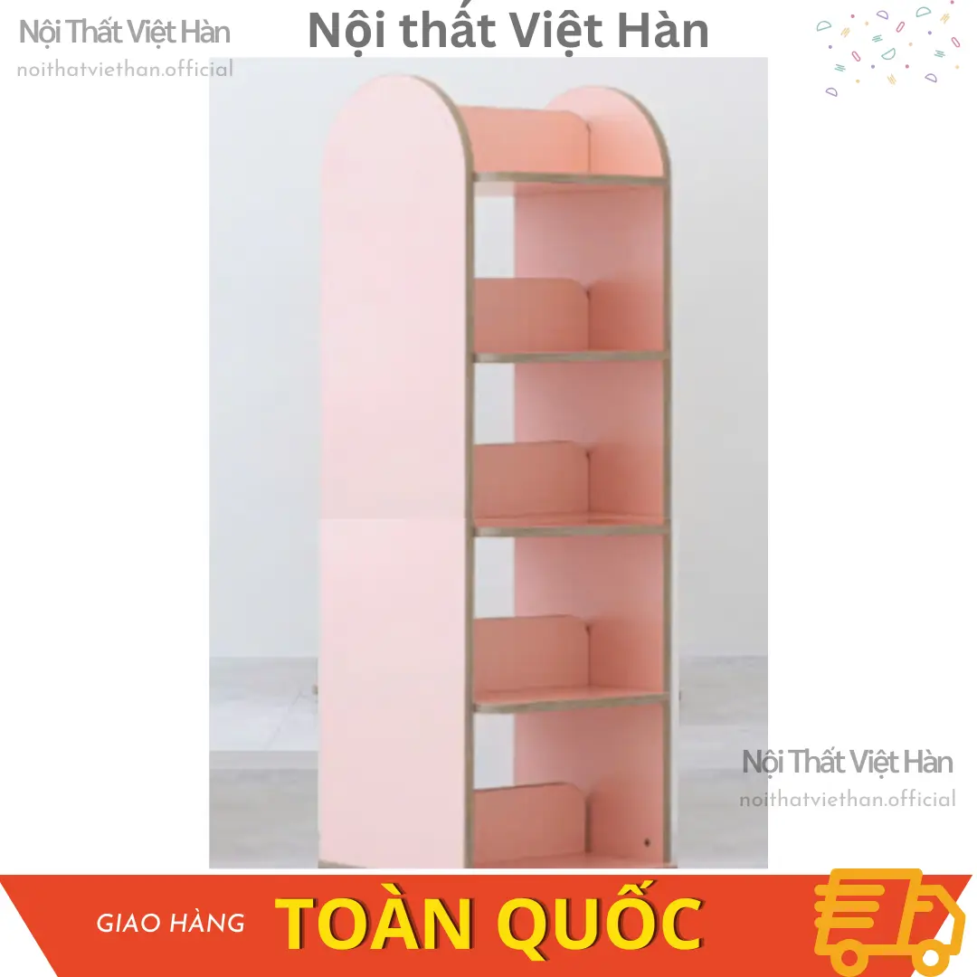 Kệ sách xoay 360 độ BS01 kt 130x40x50cm, kệ đa năng, giá kệ trưng bày tủ  sách