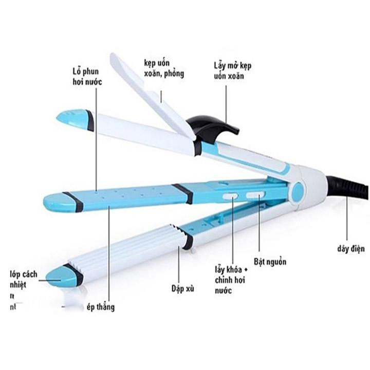 Máy uốn duỗi bấm nova 8805 tạo kiểu tóc 4 trong 1 Uốn Tóc Women Máy Uốn Tóc máy  dập