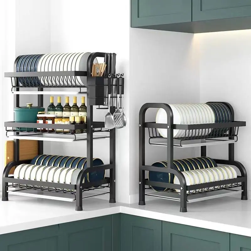 Kệ Úp Chén Bát Bằng Thép Không Rỉ, Kệ bát đĩa 2 Tầng Inox đựng để