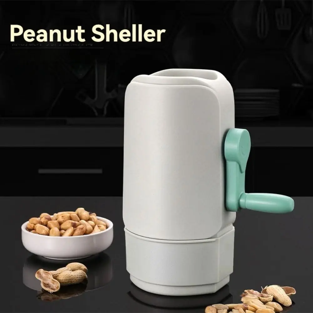 New Automatic Peanut Sheller White Gadget Peanut Peeler Hand Crank Shell Peanut Opener Kitchen