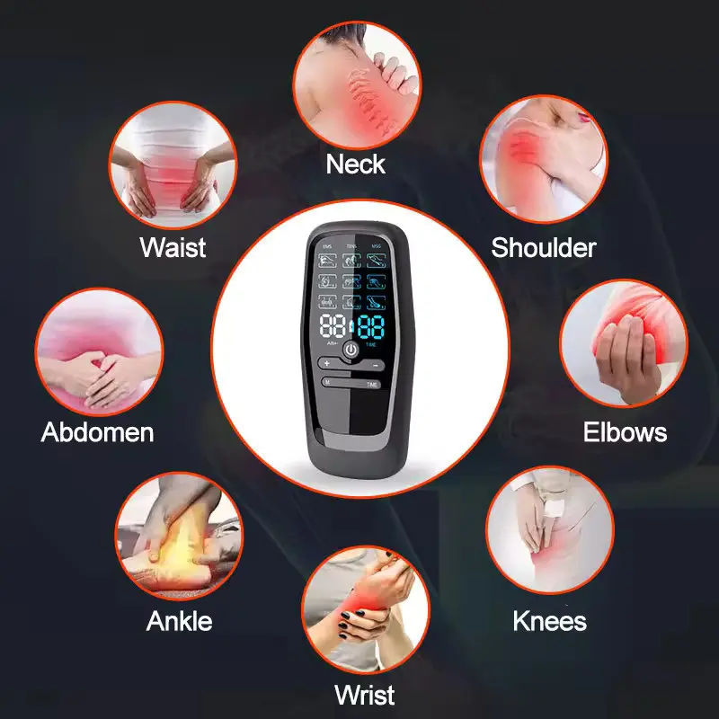 Alat Pijat Elektrik Alat Terapi Stroke Stimulasi Otot Dengan Gel Pad Mesin Therapy Pijat Mesin Therapy Pijat Akupuntur Tubuh Merah 3