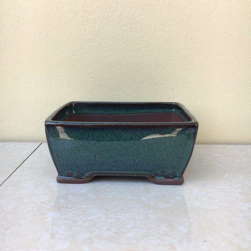 [Mã LIFEXANH03 giảm 10% đơn 500K] Chậu bonsai Chữ nhật mini men hỏa biến gốm Bát tràng 1 size BM-23