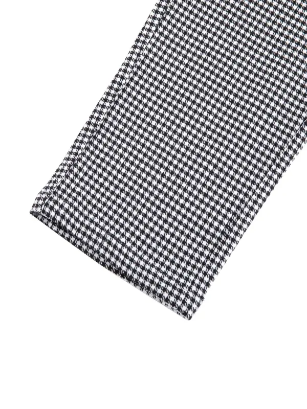 Men's Houndstooth Print Pocket Button Fly Pants, Streetwear Business Formal Slim Fit Pants For Work Office, Summer Outfits 2024, Men's Trousers For All Seasons 6
