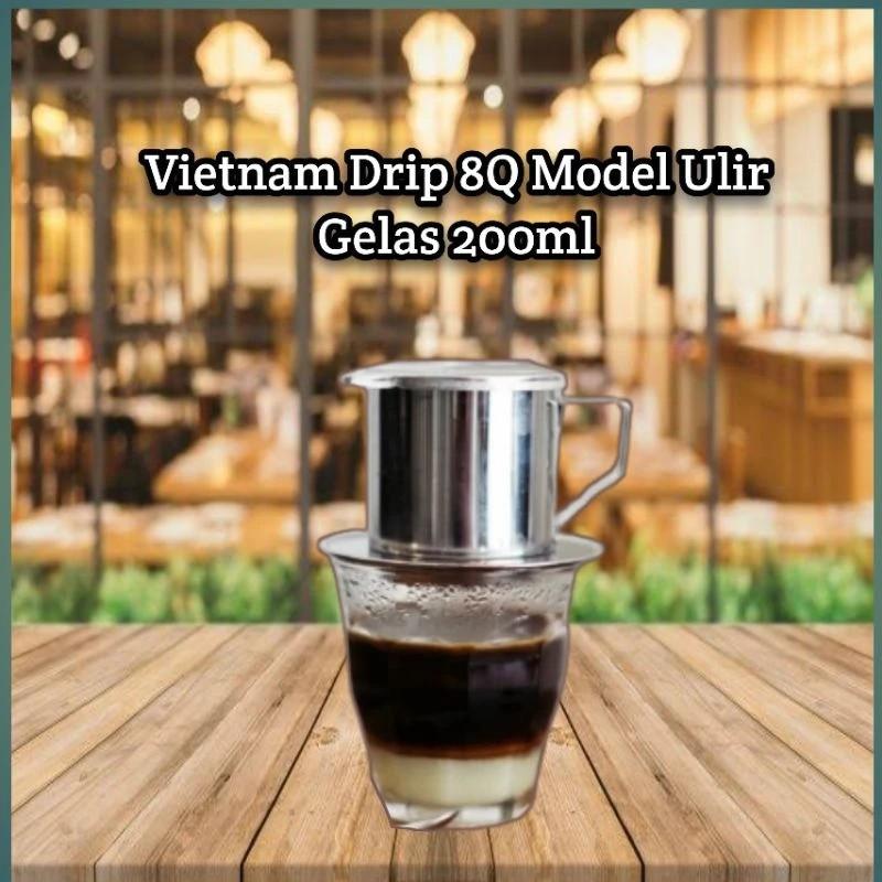 Product Introduction of PAHE Paket Hemat Alat Seduh Kopi Manual Vietnam Drip 8Q Ulir + Gelas 200ml -  Saringan Coffee 1 1