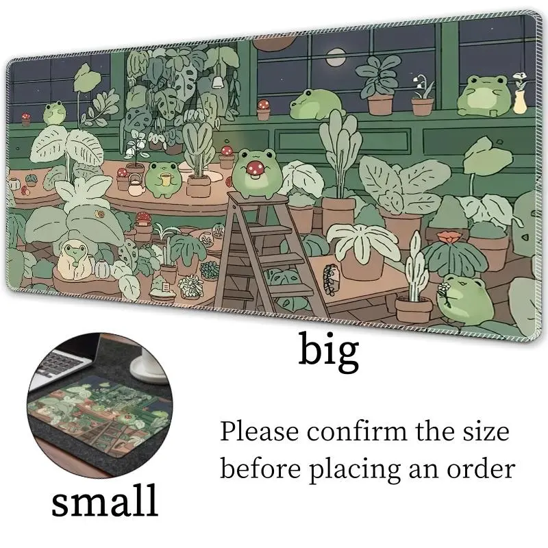 Cartoon Frog Pattern Mouse Pad, 1 Count Non-slip Washable Rubber Mouse Pad, Gaming Mouse Pad, Computer Keyboard Pad, Desktop Decorative Mouse Mat for Home Office 2