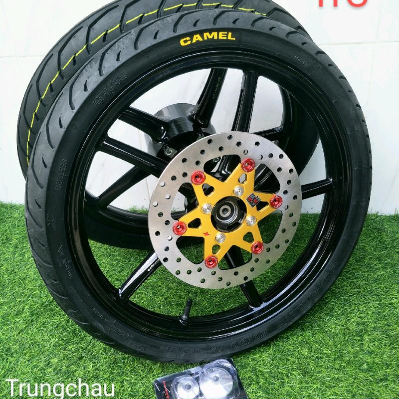 CiẶP MÂM AT RACING GẮN EX 150,155 KÈM VỎ CAMEL 6.7/ 7.8 KO RUỘT KÈM ĐĨA KIN RẮC 245mm, FRANDO 267mm ,ÓC, PAT HEO RIN , CHỤP CÓC