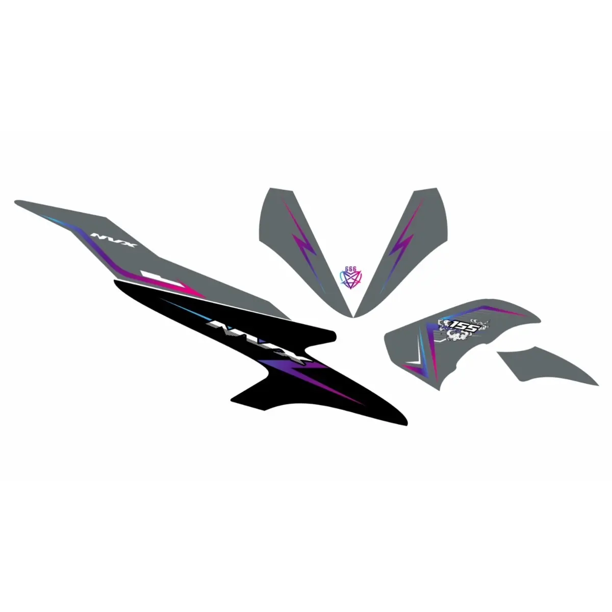 Striping KeroX V7 aerox old rainbow