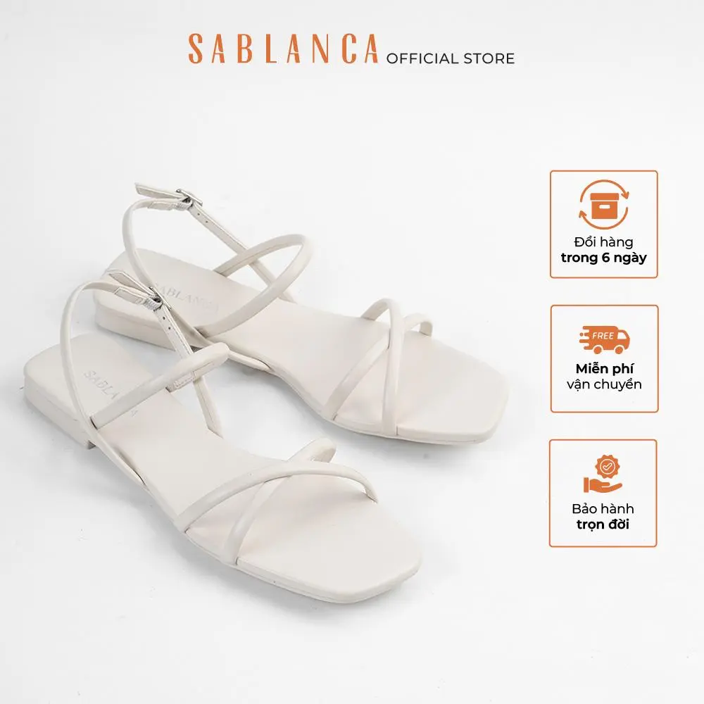 Giày Sandal đế bệt quai đan chéo Phoebe Strappy Sandals SABLANCA SK0070