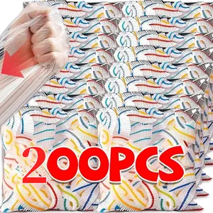 100/200pcs Penutup Plastik Sekali Pakai Untuk Menjaga Kesegaran Makanan Buah Penutup Penyimpanan Untuk Rumah Dapur Luar Ruangan Piknik Berkemah Penutup Mandi